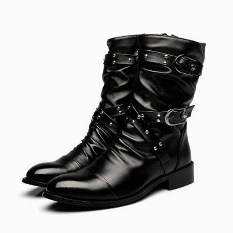 Men Shoes Classic - Fashion Men's Leather High Quality Mid
