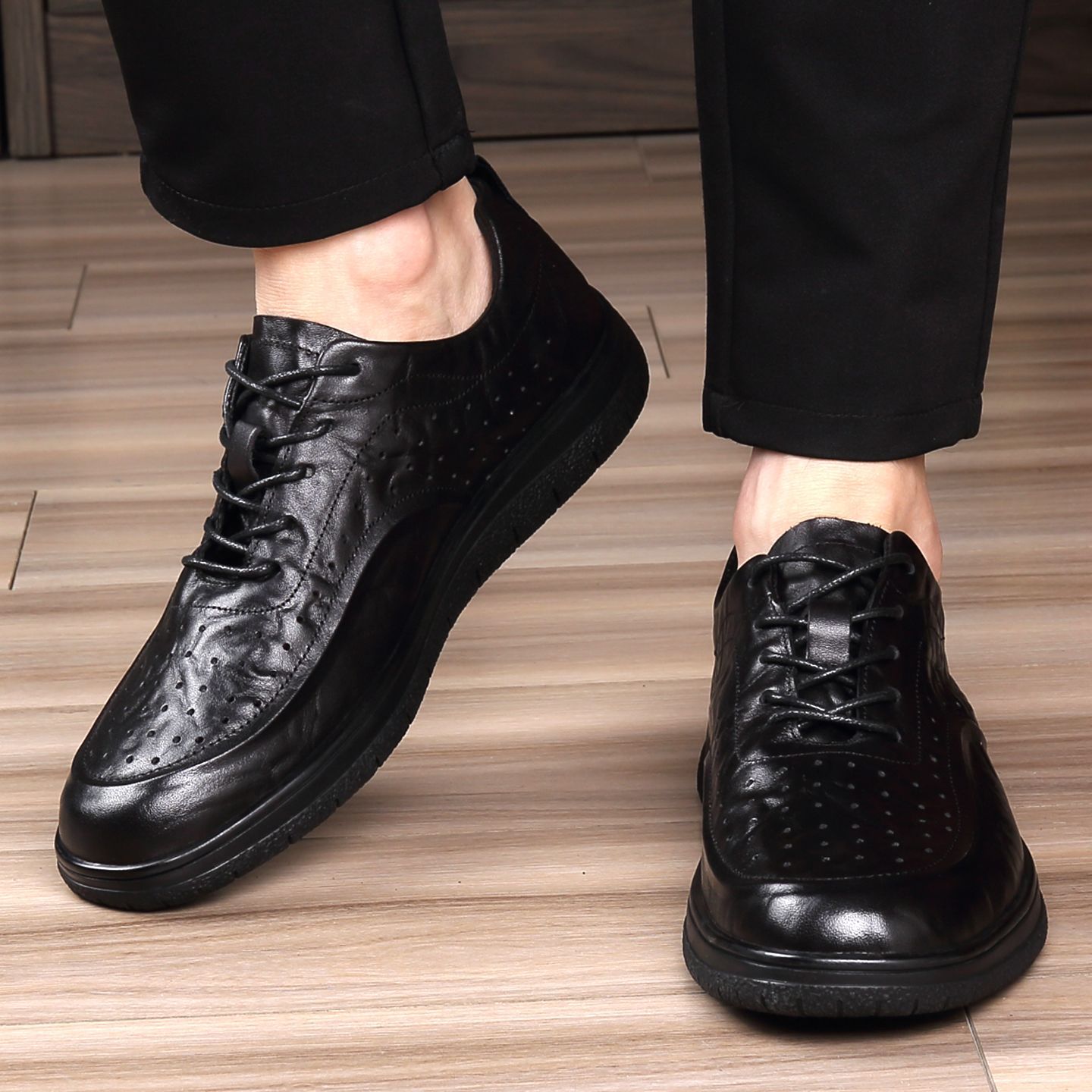 Casual Genuine Leather Shoes E - Men Shoes For Office Work 评论和价格