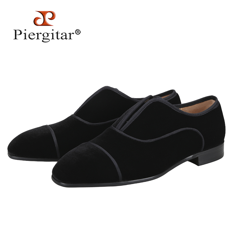 Piergitar Handmade Black Color - Men Shoes Red Bottom 评论和价格