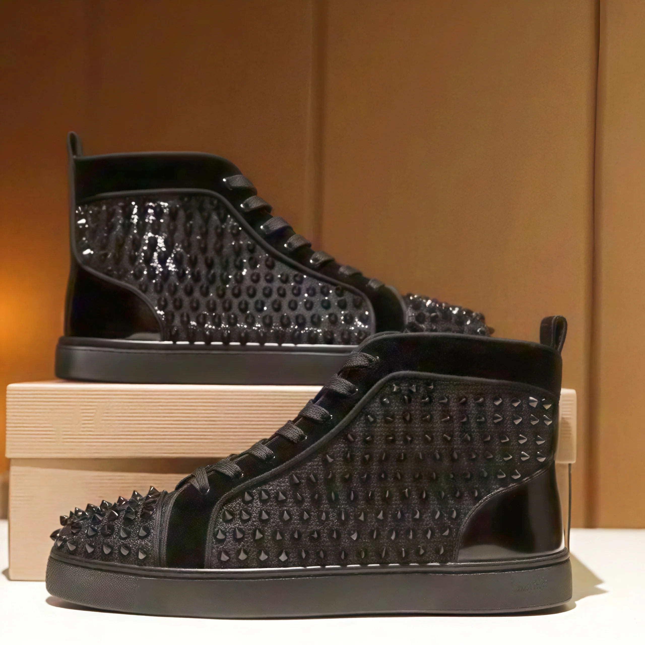 Black Studded Leather Rivets H - Men Shoes Dior 评论和价格