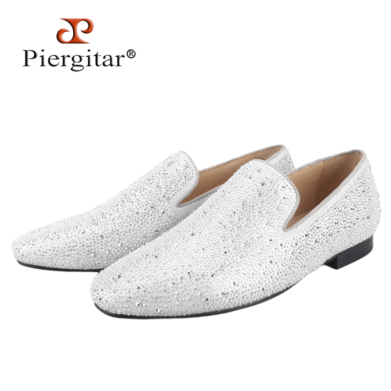 Piergitar Sliver Genuine Leath - Men Shoes Red Bottom 评论和价格