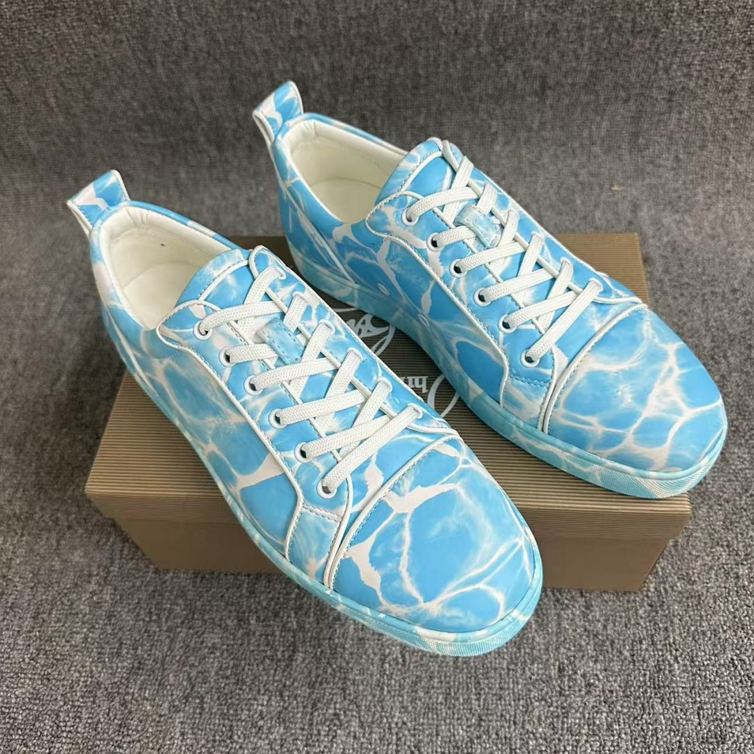 Blue Water Ripple Board Shoes  - Men Shoes Red Bottom 评论和价格