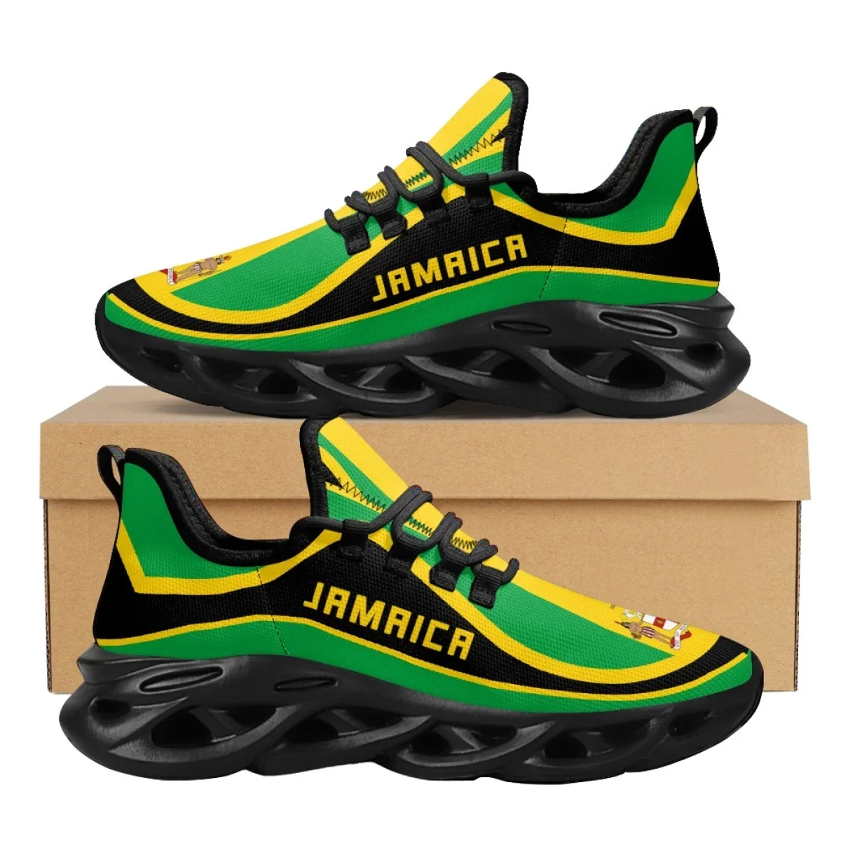 Jamaica Flag Pattern Lightweig - Men Shoes Name 评论和价格