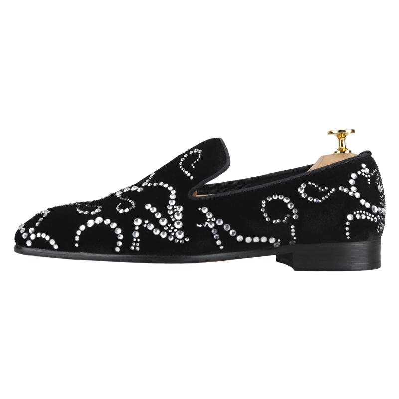Piergitar Black Velvet And Oct - Men Shoes Red Bottom 评论和价格