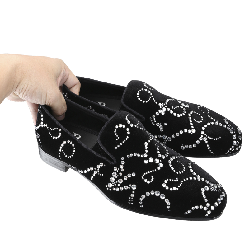 Piergitar Black Velvet And Oct - Men Shoes Red Bottom 评论和价格