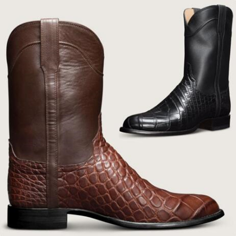 Men's Classic Pattern Ankle Bo - Men Shoes Classic 评论和价格